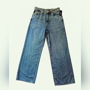 BUFFALO Alecia High Rise Vintage Denim Wide-Leg Jeans Cotton Size 29